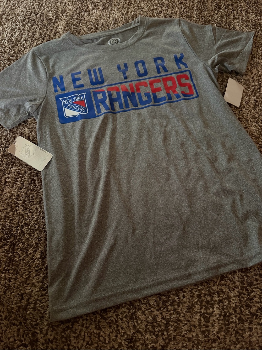 NWT New York Rangers Gray Graphic Tee